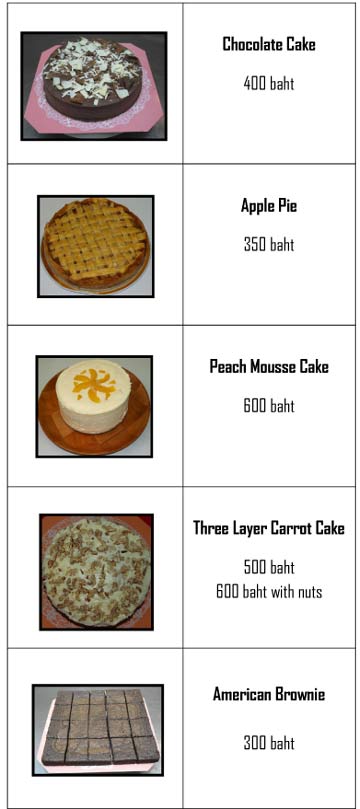Cake Menu 1