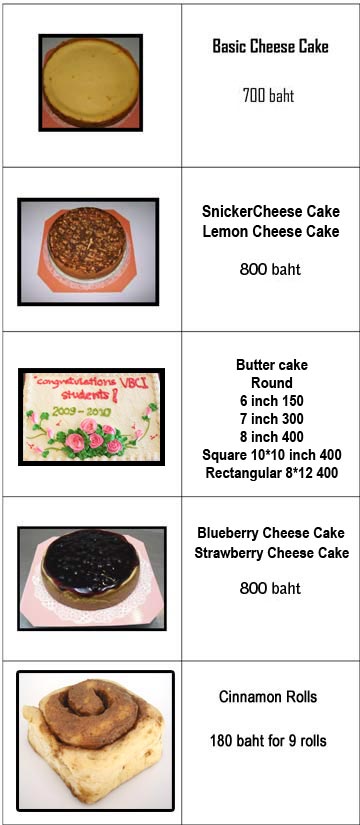 Cake Menu 2