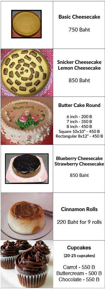 Cake Menu 2